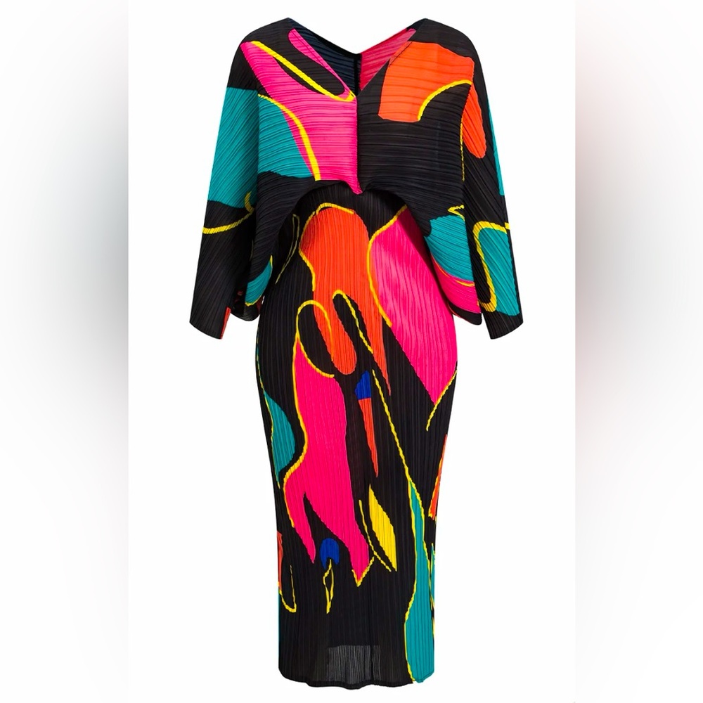 Abstract Midi Dress